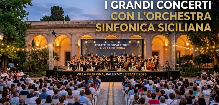Estate Musicale 2026 a Villa Filippina: Al via i grandi concerti con l’Orchestra Sinfonica Siciliana